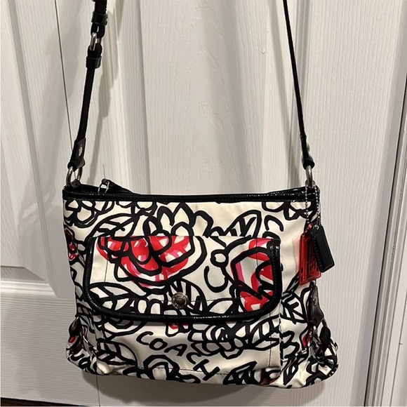 Coach Black and Red Graphic Crossbody Bag - Picture 3 of 7